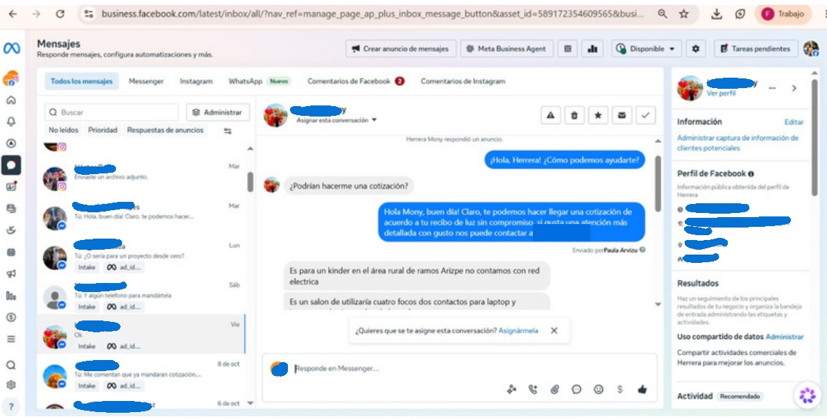 Conversación real de cliente potencial 6