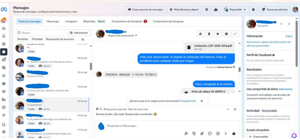 Conversación real de cliente potencial 7